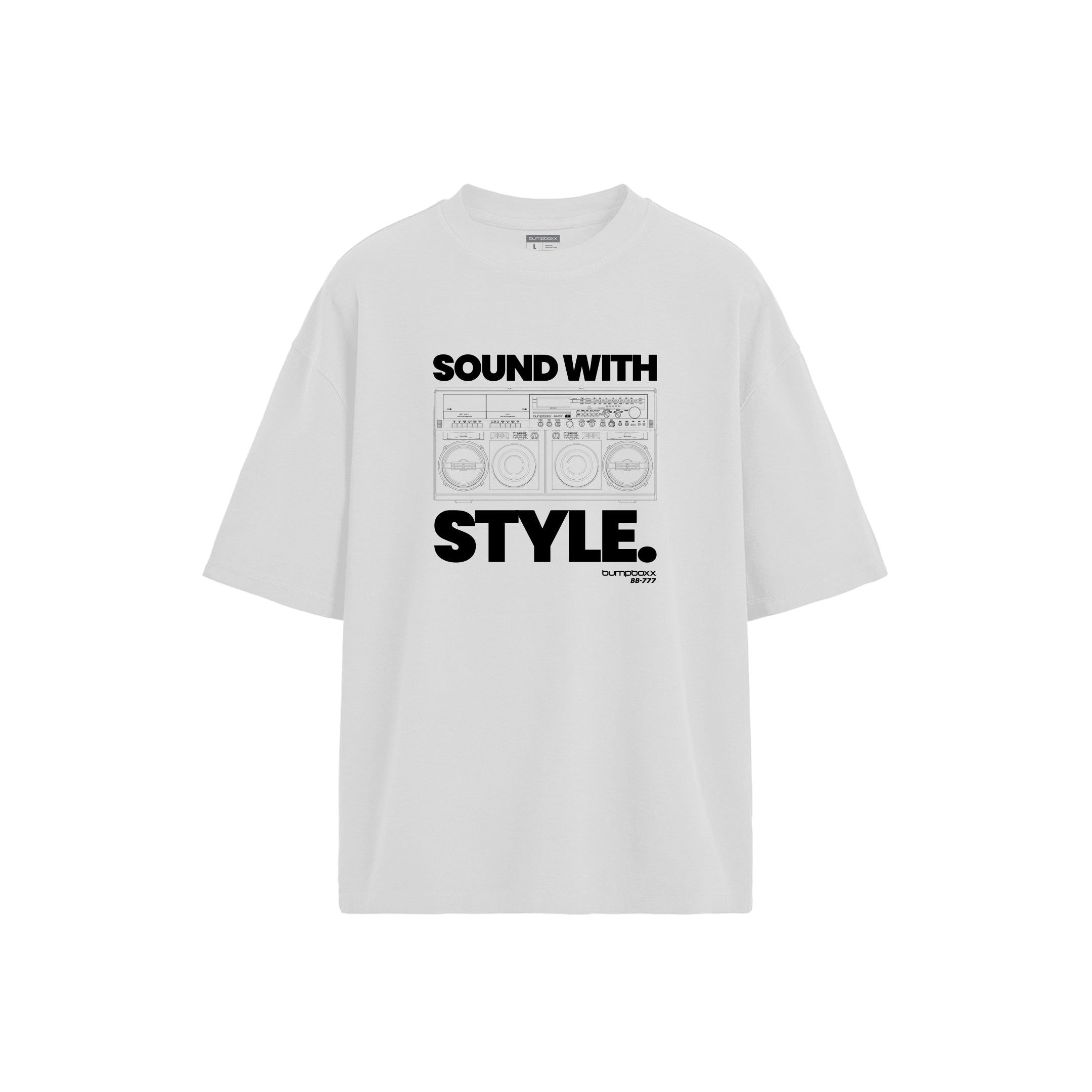 BB-777 Sound With Style Graphic T-Shirt White – Bumpboxx