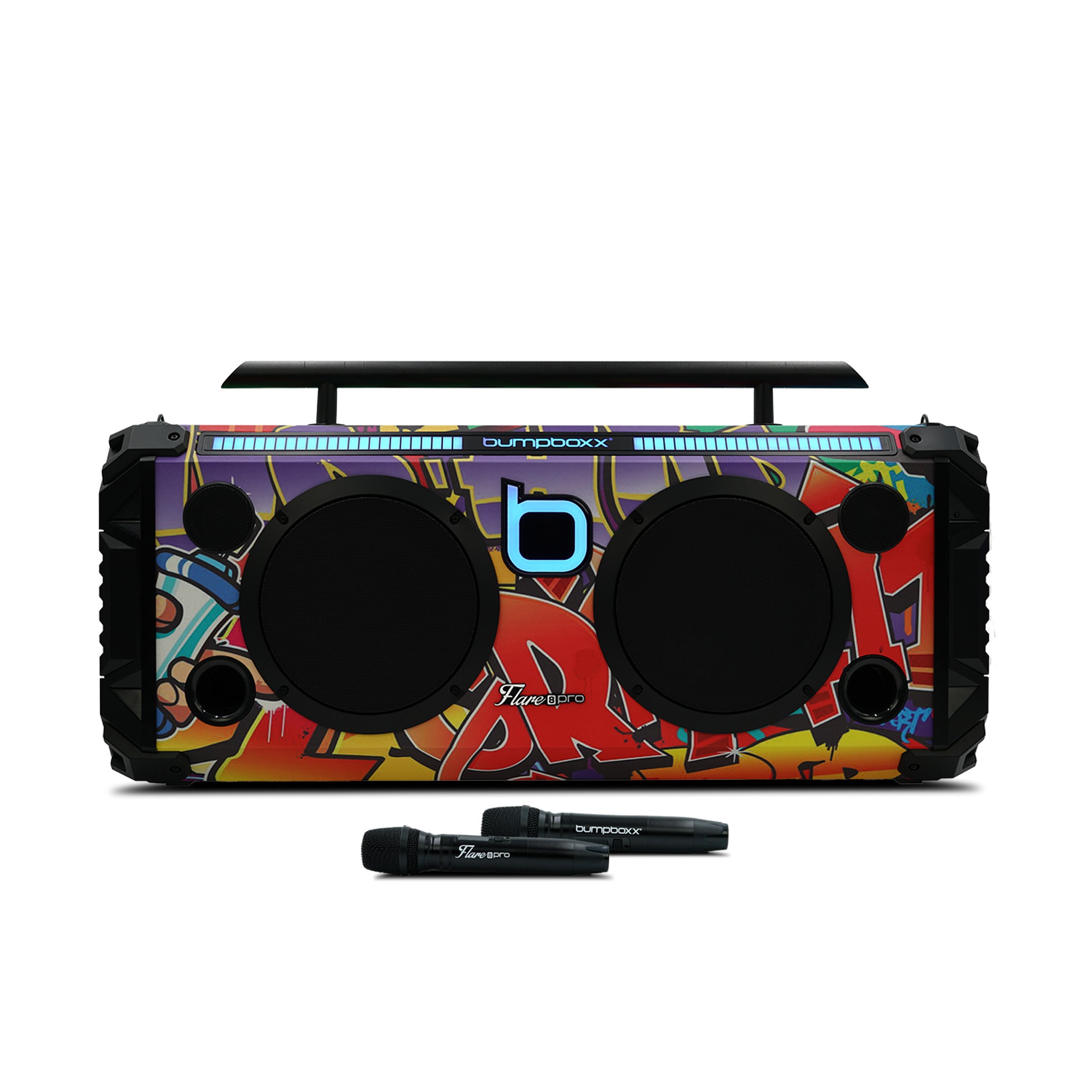 Bluetooth Party Speaker With 2 Wireless Mics | Flare8 Pro – Bumpboxx